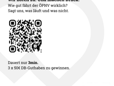 QR Code zur Teilnahme an der Umfrage ÖPNV-Check