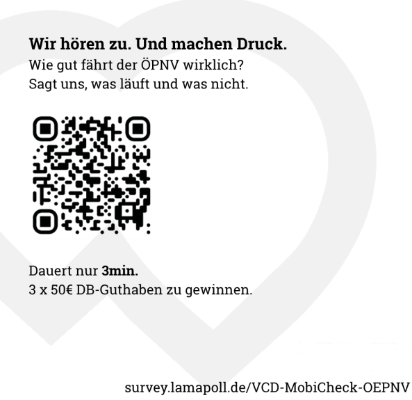 QR Code zur Teilnahme an der Umfrage ÖPNV-Check